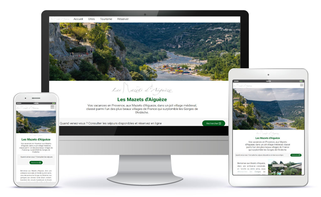 Un site Internet adapté aux PC, tablettes et smartphones pour vos locations saisonnières